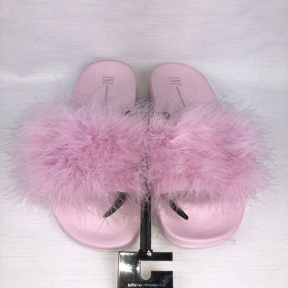 INC - Women’s Slides Feathered Light Pink - Picture 3 of 5